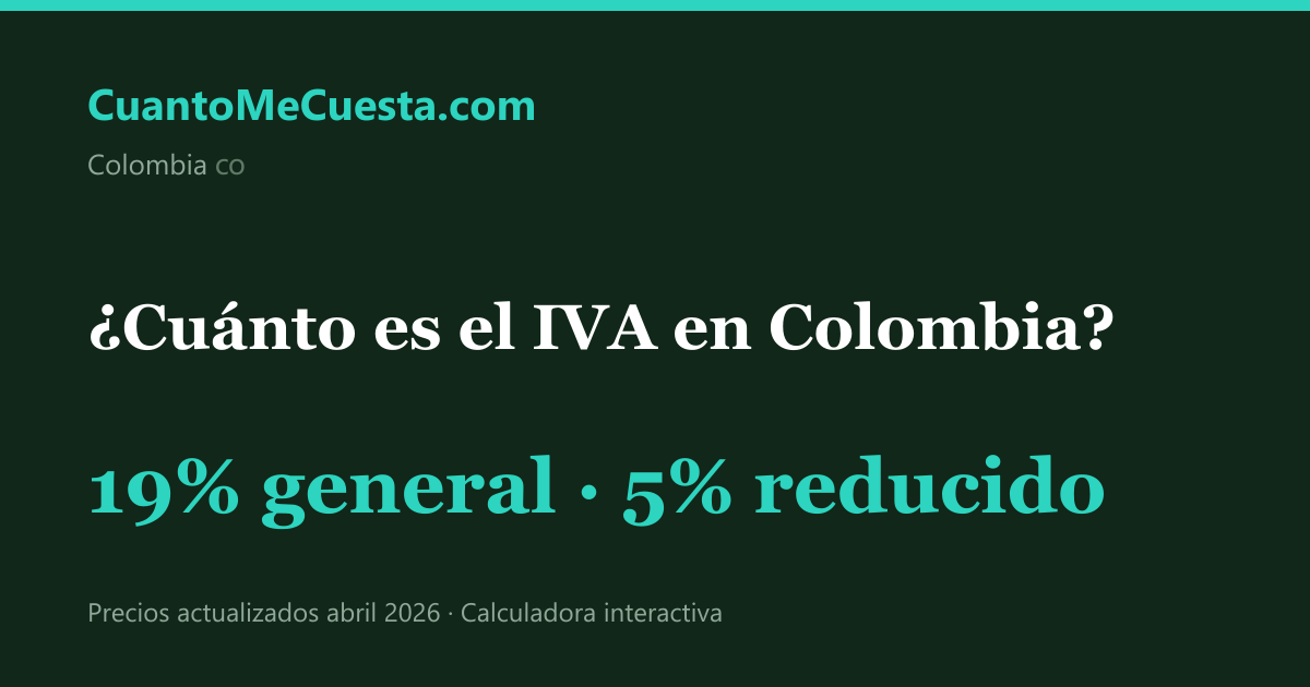 ¿Cuánto es el IVA en Colombia 2026? Calculadora del 19% paso a paso