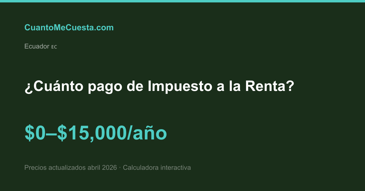 Impuesto a la Renta SRI Ecuador 2026 — Calculadora con tabla actualizada