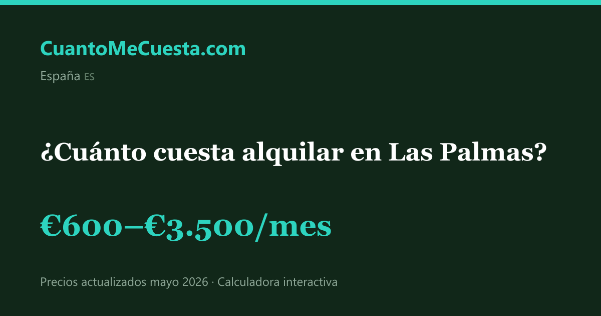 ¿Cuánto cuesta alquilar un piso en Las Palmas Gran Canaria en 2026?