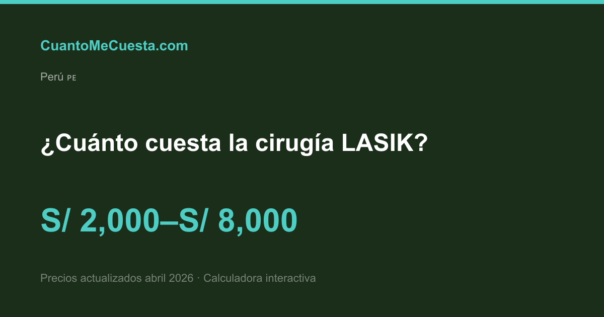¿Cuánto cuesta la cirugía LASIK en Perú? Precios 2026