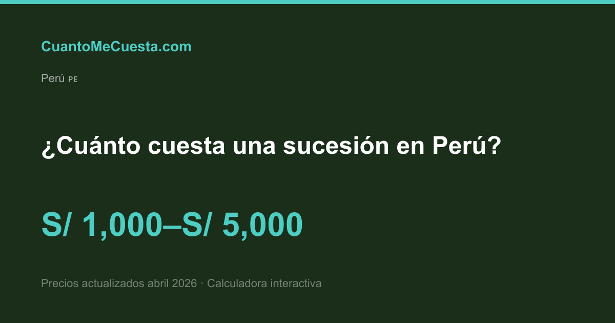 ¿Cuánto cuesta una herencia o sucesión en Perú? Costos 2026