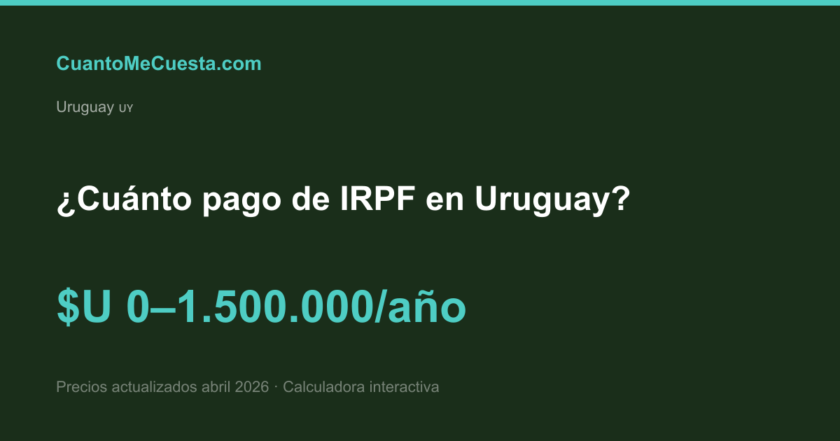 Calculadora IRPF Uruguay 2026 — 7 tramos, MNI 84 BPC, deducciones
